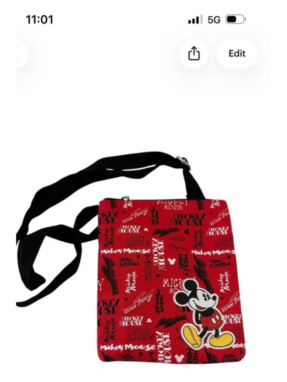 Disney Parks Mickey Mouse Crossbody Bag
